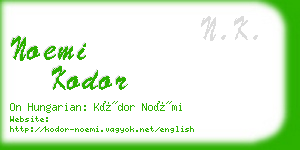 noemi kodor business card